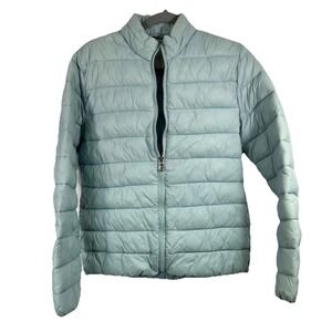 SPRINGFIELD Outerwear Blue Puffer Jacket Light Weight 42/L Minimalist Soft Girl